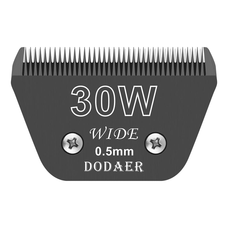 30 Wide Blades for Dog Grooming,Compatible with Andis,Oster A5,Wahl km10 Clippers,Cutting Length 1/50",Black 30W-1pcs - PawsPlanet Australia