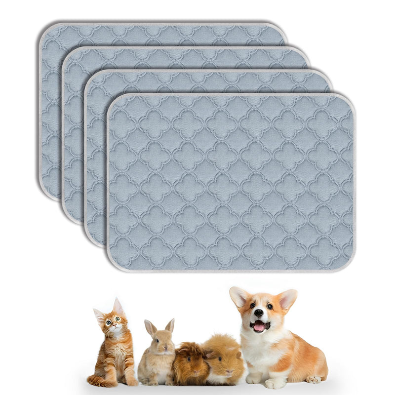 Washable Pee Pads for Dogs - 4 Pack Reusable Puppy Pads，Waterproof Training Pads，Guinea Pig Cage Liner, Puppy Pee Pads with Non-Slip Backing (18" X 24" - 4 Pack) 18" X 24" - 4 Pack - PawsPlanet Australia