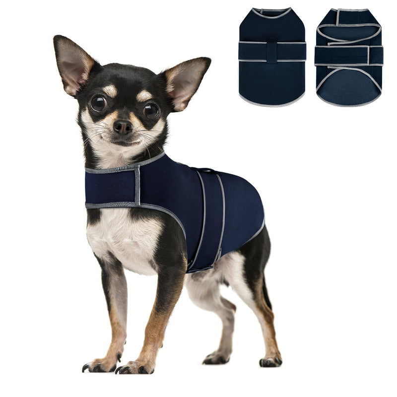 Dog Anxiety Shirt,Dog Anxiety Jacket Calming Vest for Thunderstorm,Travel,Separation, Calming Coat Wrap for Dogs, Pet Stress Relief Anxiety Jacket (Dark Blue, Small) Dark Blue - PawsPlanet Australia