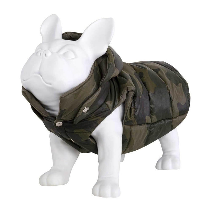 Green Camouflage Puffer Vest for Dogs and Cats with Removable Hood Winter Dog Jacket Windproof Cold Weather Pet Clothing (Medium) Medium - PawsPlanet Australia