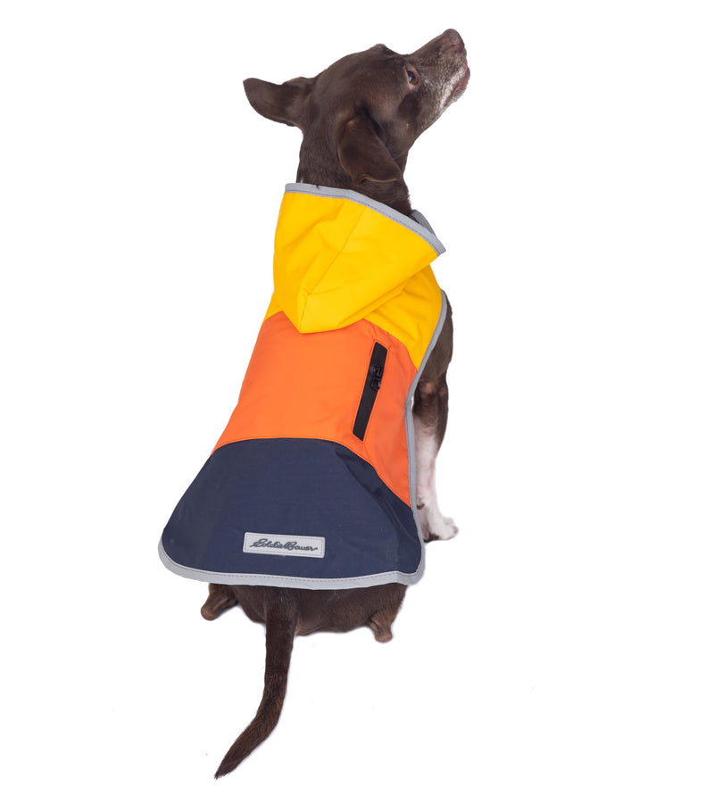 Eddie Bauer E23210S Ravenna Colorblocked Dog Windbreaker Jacket in Small, Orange and Blue Orange, Blue - PawsPlanet Australia
