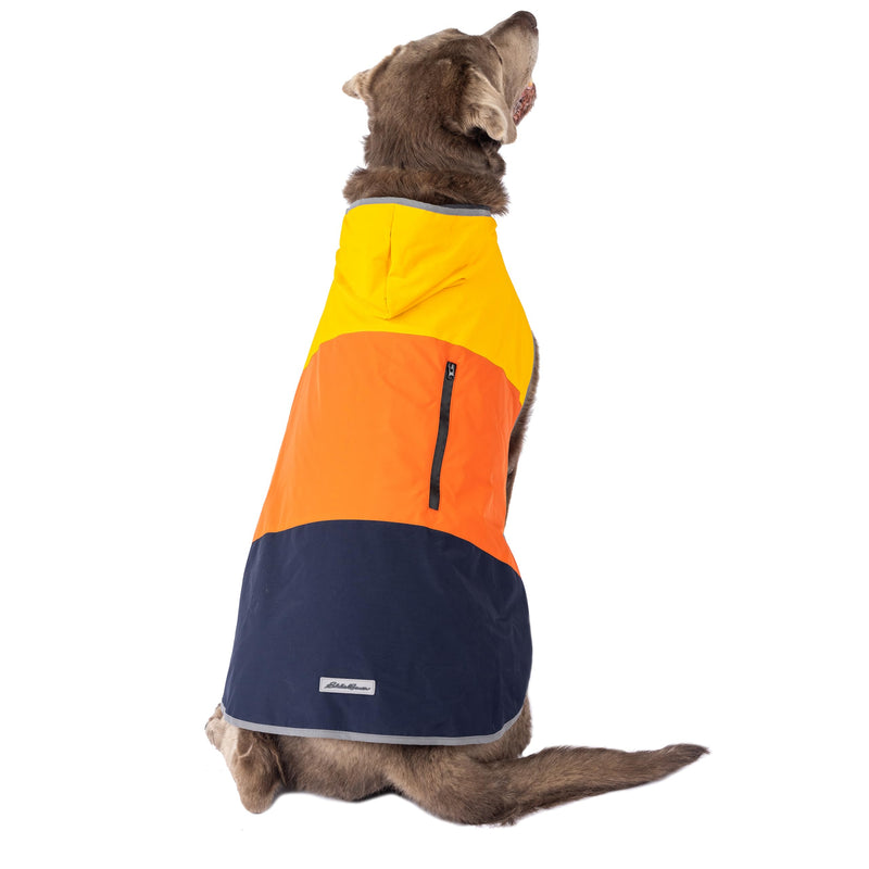Eddie Bauer E23210XL Ravenna Colorblocked Dog Windbreaker Jacket in XL, Orange and Blue X-Large Yellow - PawsPlanet Australia