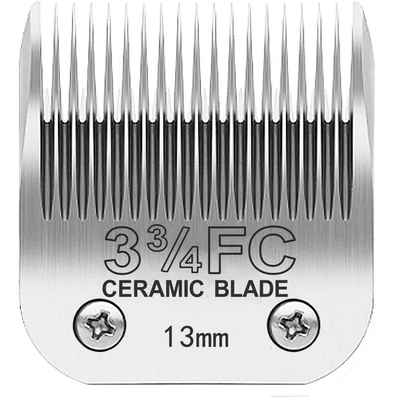 TRAH 3-3/4FC Blade Dog Grooming Clipper Replacement Blades Compatible with Andis Dog Clippers,Most A5, Wahl KM Series Clippers,Detachable Ceramic Blade,Size-3-3/4FC, 1/2-Inch Cut Length (13mm) Silver 3-3/4FC 13mm - PawsPlanet Australia