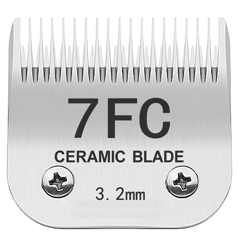 TRAH 7FC Blade Dog Grooming Clipper Replacement Blades Compatible with Andis Dog Clippers,Most A5, Wahl KM Series Clippers,Detachable Ceramic Blade,Size-7FC, 1/8-Inch Cut Length (3.2mm) Silver 7FC 3.2mm - PawsPlanet Australia