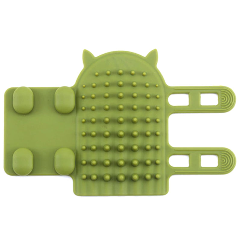 Self Groomers Soft Cats Wall Corner Massager Comb Brush Rubs The Face With A Tickling Comb Grooming Supply Self Groomers For Indoor Self Groomers Brush For Scratching Post Self, Green