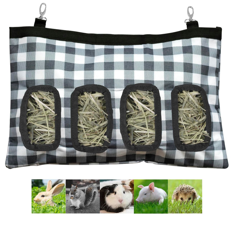 Rabbit Hay Feeder Bag, Guinea Pig Hay Feeder Storage, Rabbit Hay Bag, Guinea Pig Hay Feeder,18in X11 in Small Animal Feeder Bag,600D Oxford Cloth Fabric, 4 Holes Guinea Pig Hay Navy blue - PawsPlanet Australia