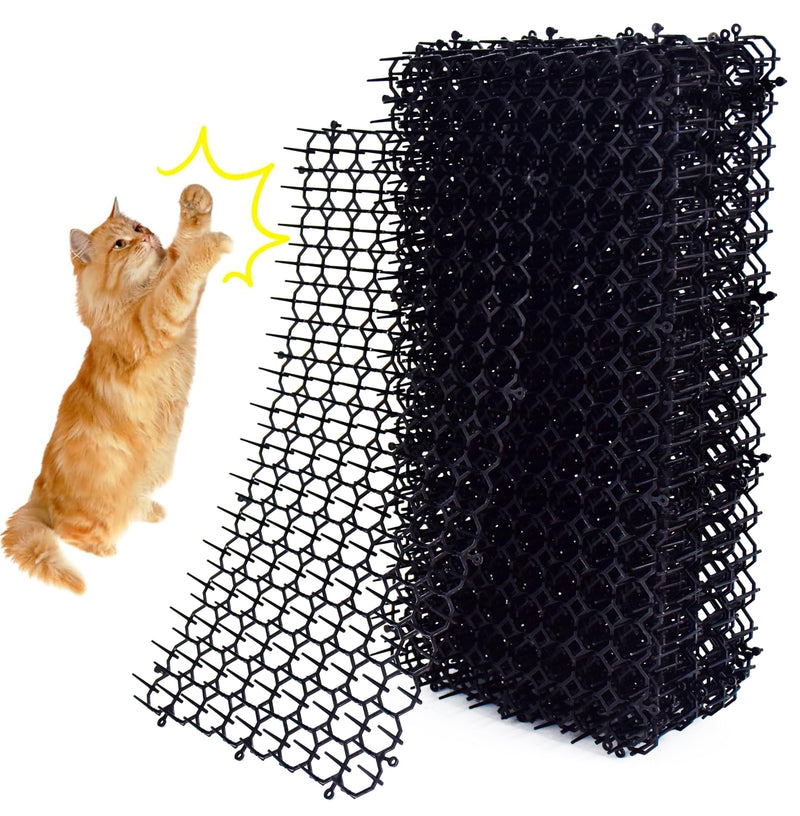 10 Pack 16 x 8 Inch Cat Scat Mat with Spikes, Scat Mat for Cats Cat Deterrent Mat Digging Stopper Repellent Spike Mat 10 Pack - PawsPlanet Australia