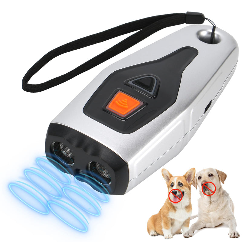 Dog Bark Deterrent Devices,3 in 1 Dual Sensor Anti Barking Device with Training/Deterrent Modes Dog Whistle to Stop Barking Ultrasonic Dog Barking Deterrent with LED Flashlight,Safe Dog Whistle - PawsPlanet Australia