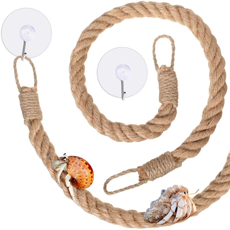 Hermit Crab Toys 23.6 Inch Hermit Crab Climbing Jute Rope Ladder with Hooks Hermit Crab Toys Reptile Tank Terrarium Accessories Habitat Decor for Hermit Crab Lizards Geckos Snakes - PawsPlanet Australia