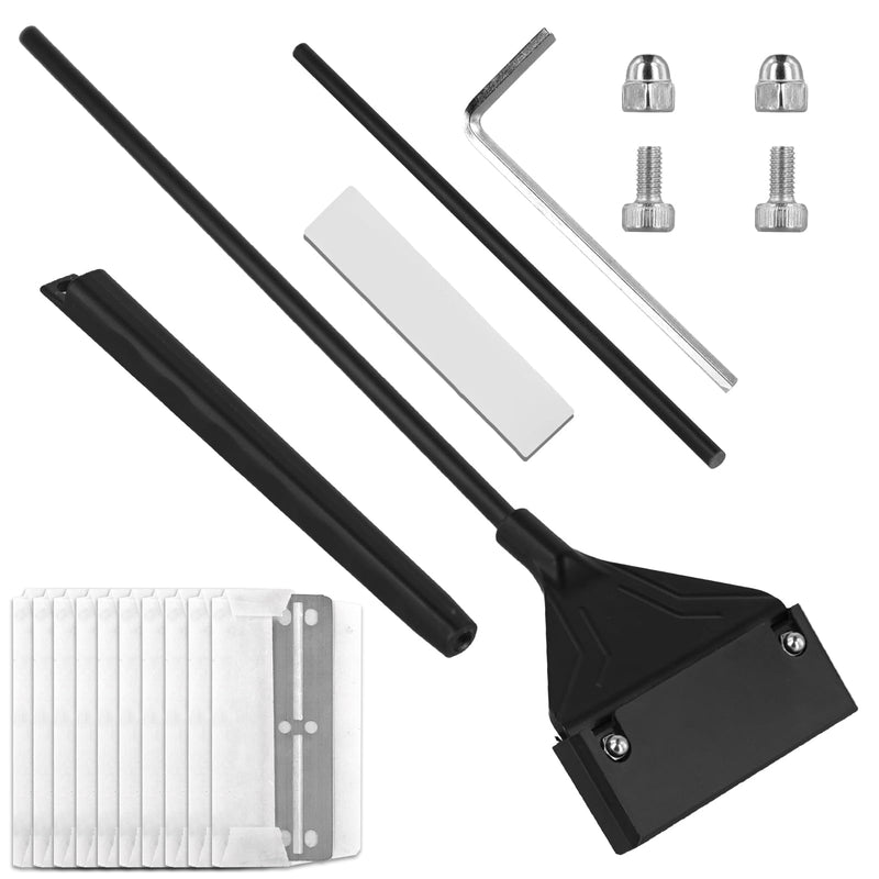 Algae Scraper for Glass Aquariums, 24.4 inch Extendable Handle Aquarium Scraper Scrubber Fish Tank Cleaner 2 in 1 Razor Scraper with 10 Blades Aquarium Cleaning Tools Fish Tank Accessories - PawsPlanet Australia
