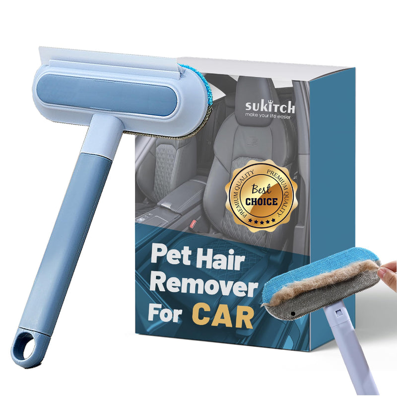 Dog Hair Remover for Car, Complete 3 in 1 Pet Hair Detailer Brush - Auto Detailing Tool for Car and Home Removes Hair from Car Seats, Carpets, and Couches, Reusable Fur Cleaning Solution - PawsPlanet Australia