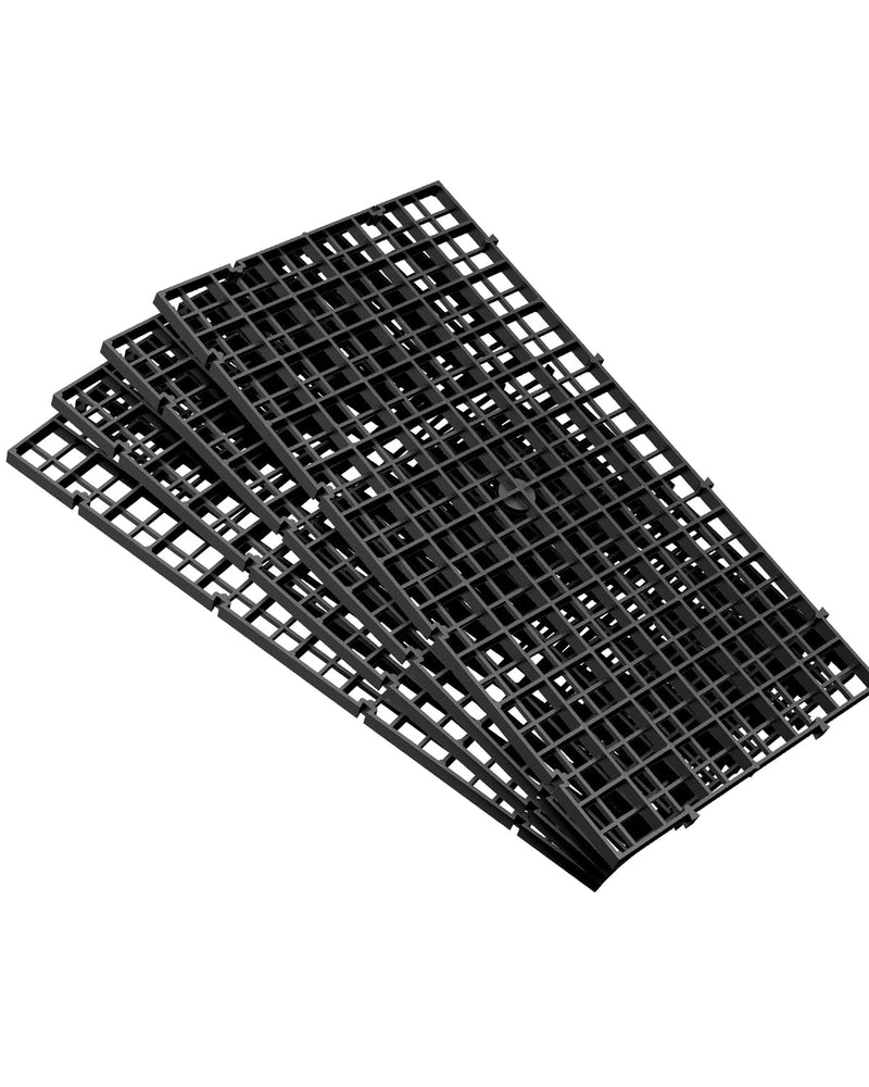 Pawfly 4 Pack Aquarium Fish Tank Divider, Plastic Aquarium Grid Divider, Egg Crate Divider Tray Grid Fish Tank Bottom Isolation Separator for Aquarium Fish and Plants, Black - PawsPlanet Australia