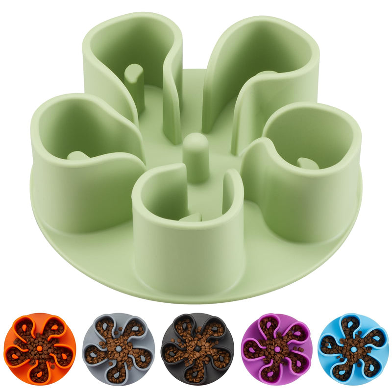 Slow Feeder Dog Bowls Insert, Bestalk Soft Silicone Slow Eating Dog Bowl Insert with Suction Cups for Small, Medium and Large Dogs(Green S) Green - PawsPlanet Australia
