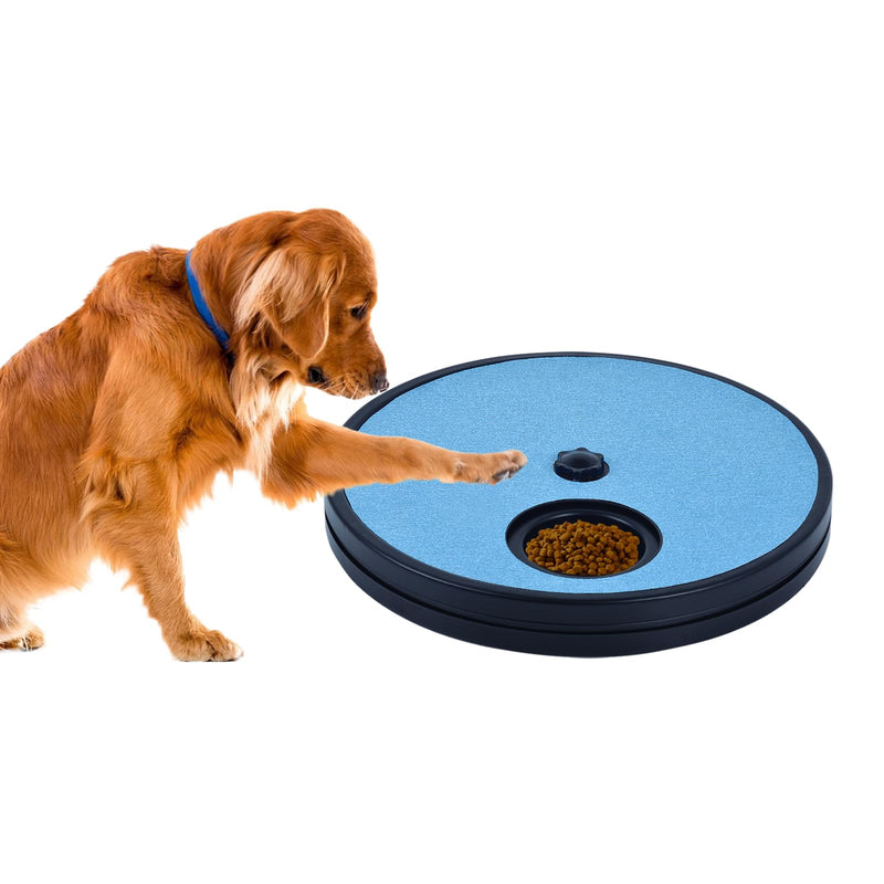 Dog Nail Scratch Board, 3 in 1 Rotatable Round Dog Scratch Board with Food Storage Compartment Box Nail Grinder Claw Care, Stress-Free Dog Scratch Pad (Blue) Blue - PawsPlanet Australia