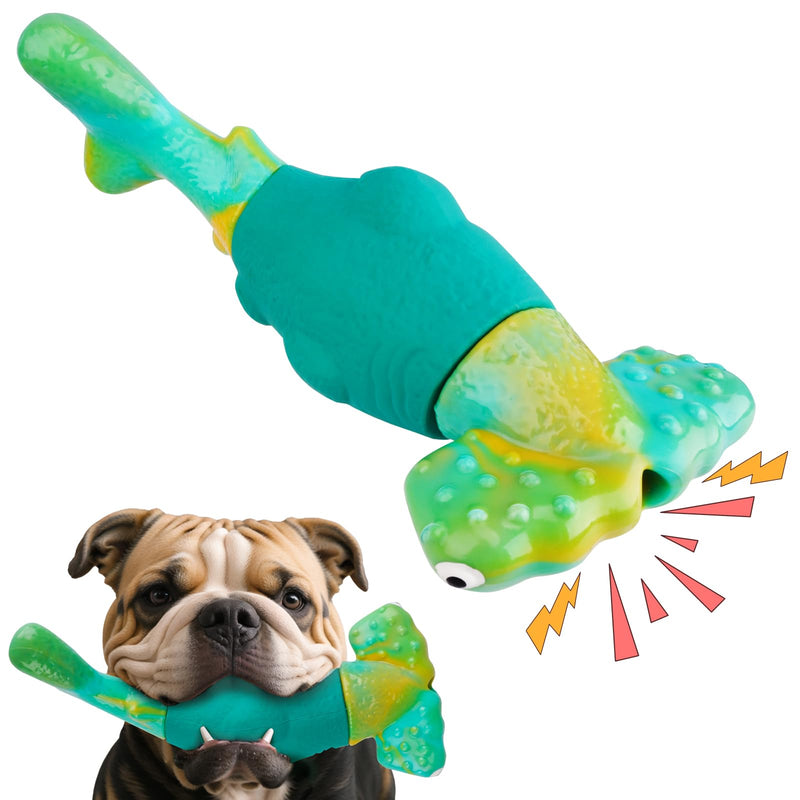 Dog Toys for Aggressive Chewers, Interactive Dog Chew Toys for Large Dogs, Indestructible Squeaky Dog Toys to Keep Them Busy, Tough Dog Toys for Medium/Large Breed Dogs (Green) Green Hammerhead Shark - PawsPlanet Australia