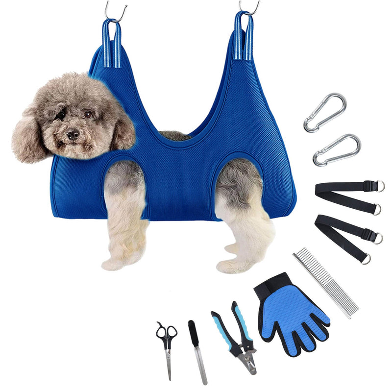 Dog Grooming Hammock Harness for Dogs & Cats with Pet Nail Clipper Trimmer - Pet Grooming Accessory - Dog Slings for Large Dogs - Cat Nail Clippers for Indoor Cats and Large Dogs L - PawsPlanet Australia