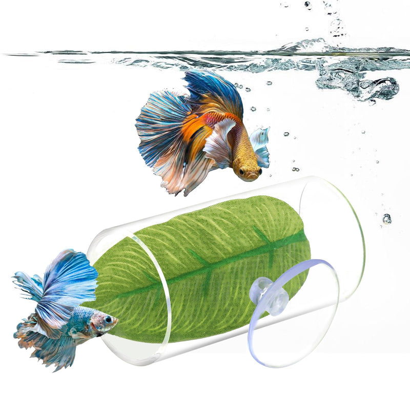 Betta Fish Toys, Betta Acrylic Tube Tunnel, Hollow Design Betta Fish cave Hideout with Suction Cup, Safer Toys for Small Fish Shrimp Guppies, Aquarium Decor Fish Tank Accessories - PawsPlanet Australia