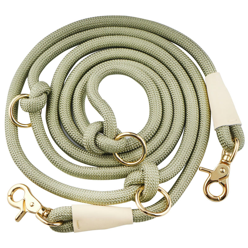 8.5ft Hands Free Nylon Rope Dog Leash,Adjustable Crossbody Dog Leash, Around The Waist Dog Walking Leash, Dog Running Leash Hands Free 8.5ft x 10mm Army Green - PawsPlanet Australia