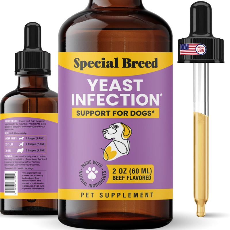 Yeast Infection Treatment for Dogs - Soothing Itch Relief, Ear Infection Treatment, Reduces Irritation & Inflammation, 2 oz - PawsPlanet Australia