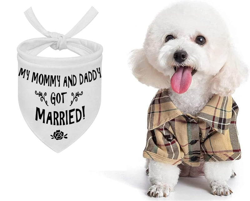 PUPTECK Small Dog Shirt with Wedding Bandana Set - PawsPlanet Australia