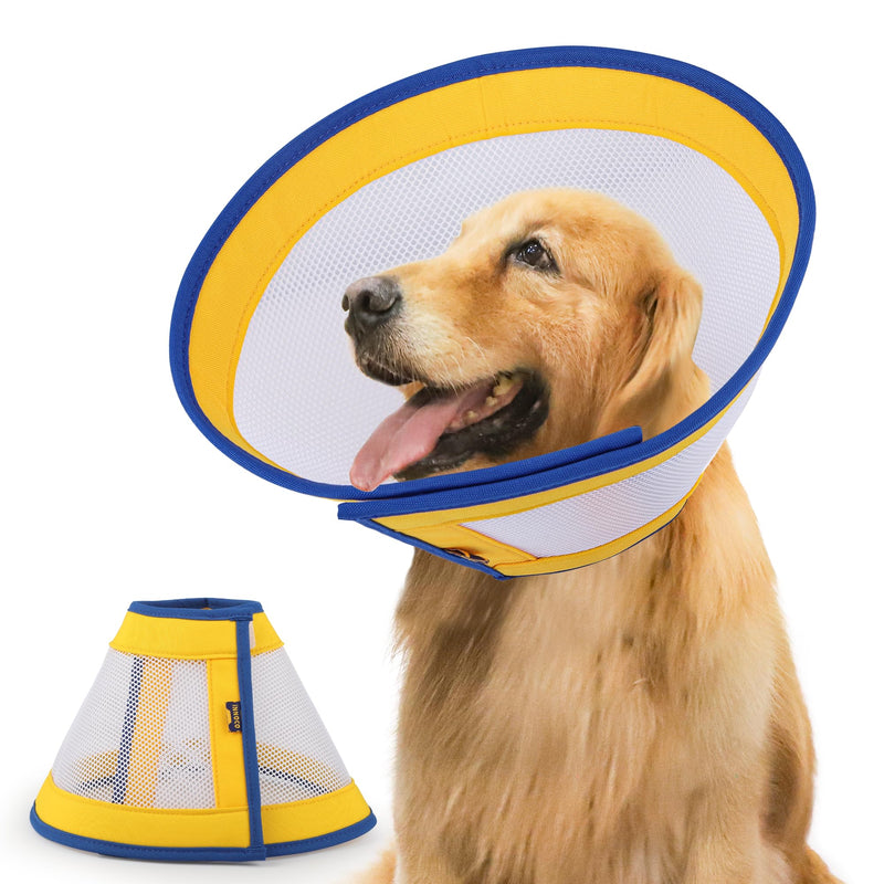 Soft Dog Cone/for Dogs After Surgery Large Medium Dogs Breathable Adjustable Comefortable Dog Cone Surgical Recovery Prevents Licking Biting Scratching, Dog Protector,XL X-Large - PawsPlanet Australia