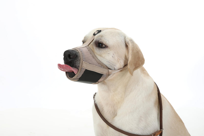 Dog Muzzle, Soft Mesh No Barking Pet Muzzles for Small Medium Large Sized Dogs, Breathable Drinkable Dog Mouth Guard Adjustable Puppy Muzzle to Prevent Dogs Biting Chewing and Licking(S) S - PawsPlanet Australia