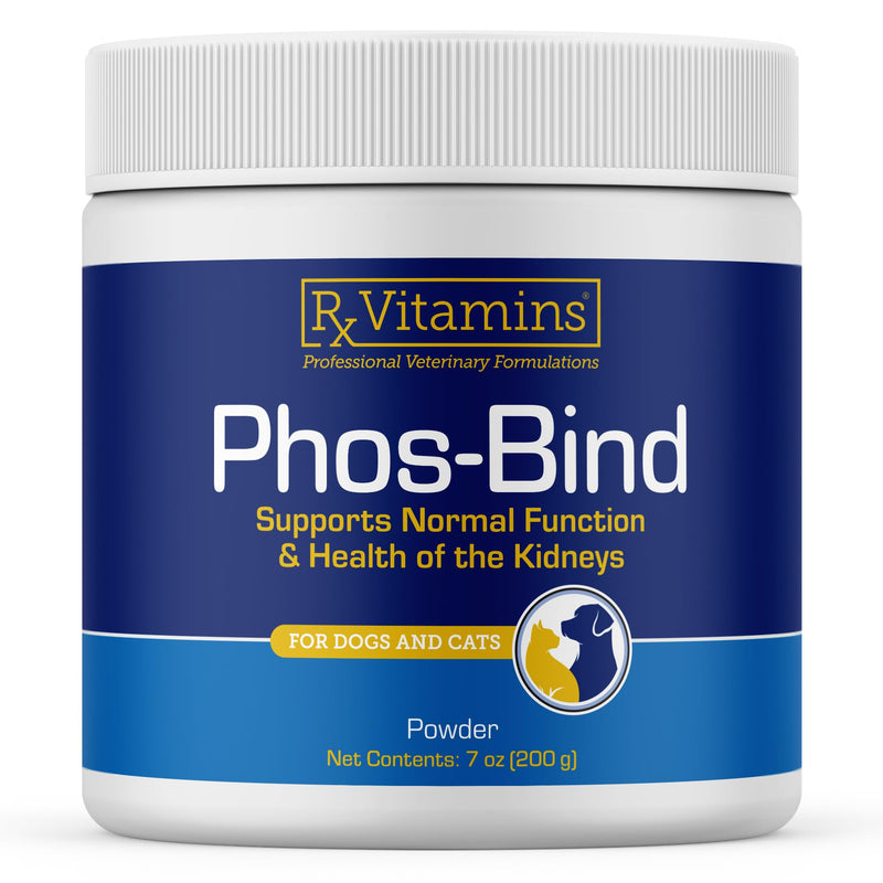 Rx Vitamins Phos-Bind - Kidney Support Supplement Powder - Phosphate Binder for Cats & Dogs for Kidney Health - Supports Normal Kidney Cleanse and Essential Kidney Care - 200g - PawsPlanet Australia