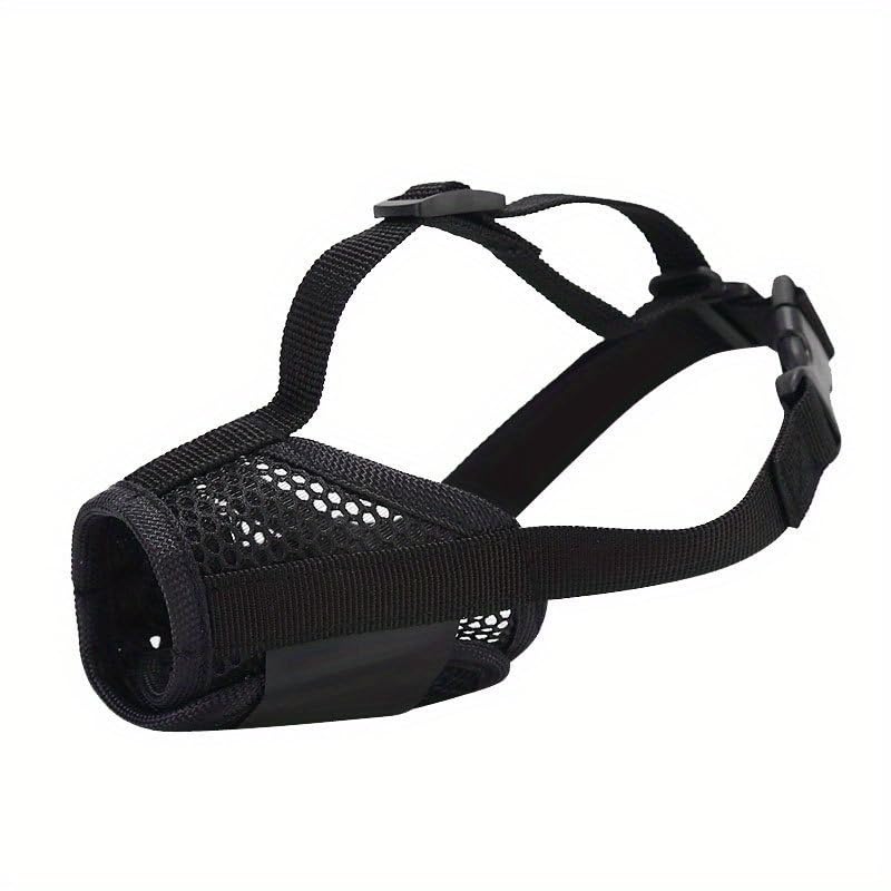 Dog Muzzle Dog Mouth Cover Adjustable Muzzle for Biting and Chewing, Soft Breathable Mesh Muzzles for Small, Medium, and Large Dogs (Black,L) Black L - PawsPlanet Australia