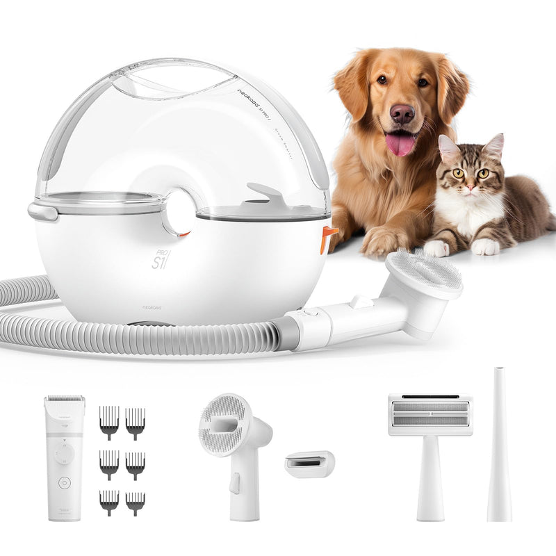 Neakasa S1 PRO 5 in 1 Dog Grooming Kits, 3L Capacity Pet Grooming Vacuum with Dog Clippers, Pet Grooming Tools for Shedding, Home Cleaning - PawsPlanet Australia