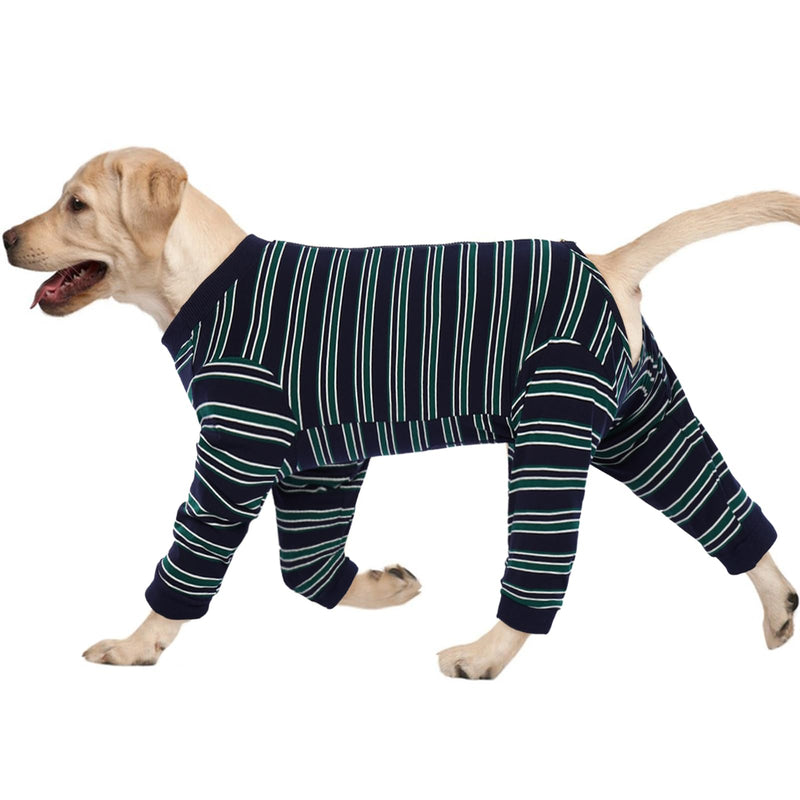Kuoser Dog Surgery Suit Female Spay, Soft Dog Pajamas, Long Sleeve Dog Recovery Suit, Dog Clothes Onesie for Surgery, Pet Neuter Spay Bodysuit Apparel with Zipper, E-Collar & Cone Alternative Medium Navy - PawsPlanet Australia