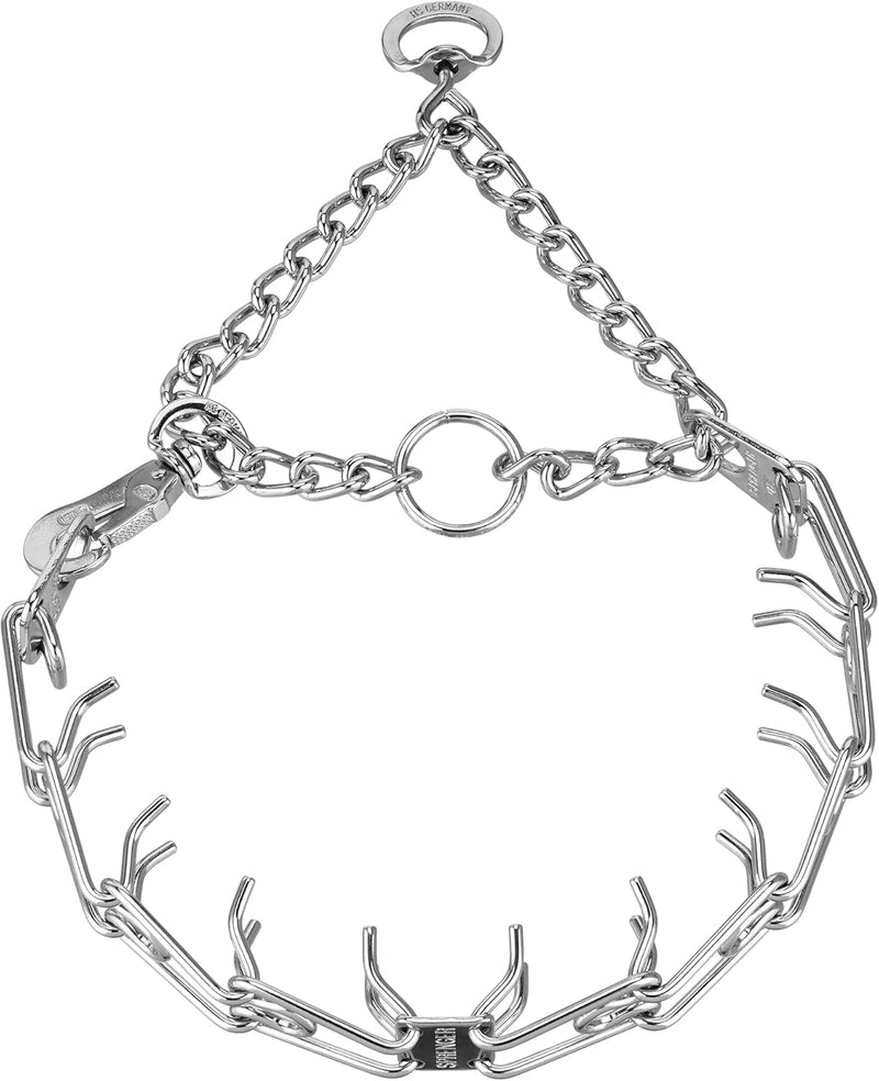 Herm. Sprenger Ultra-Plus Prong Dog Training Collar with Quick Release Snap and Swivel, Anti Pull Training Pinch Collar, Steel Chrome Plated (3.0 mm x 18" Neck Size; 23" Chain Length) 3.0 mm x 18" Neck Size; 23" Chain Length