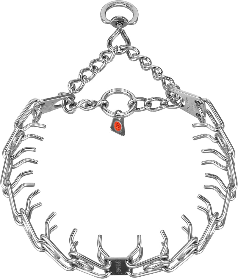 Herm. Sprenger Ultra-Plus Prong Dog Training Collar, Anti Pull Training Pinch Collar, Stainless Steel (3.0 mm x 17" Neck Size; 20" Chain Length) - Swivel-Ring Version - PawsPlanet Australia