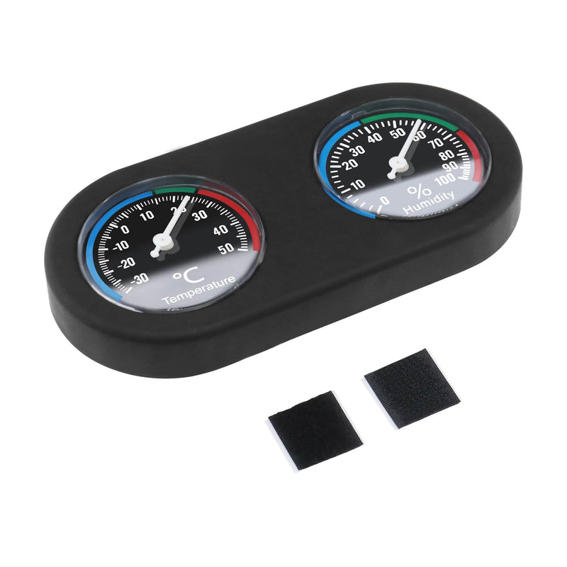 Reptile Thermometer Hygrometer 2 in 1 Mini Round Shape Dual Dial Thermometer and Humidity Gauge for Terrarium Lizard Spider Chameleon Pet - PawsPlanet Australia