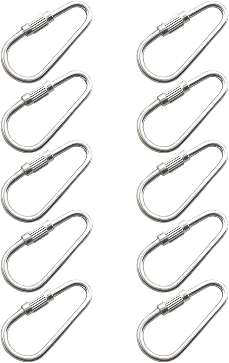 10 Pack Silver Parrot Toy Hook Stainless Steel Parts Heavy Duty Metal Hooks Suitable for Most Bird Or Small Animal Hanging Toys Parrot Bird Toy Hooks Metal Stainless Steel Parts DIY Bulk - PawsPlanet Australia