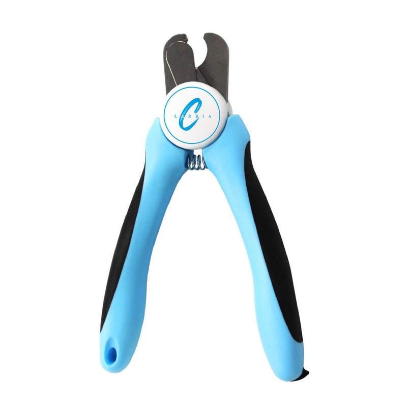 Pet Nail Clippers, Stainless Steel, Ergonomic Non Slip Design, Safe Home Pet Grooming for Cats and Dogs (Blue) Blue