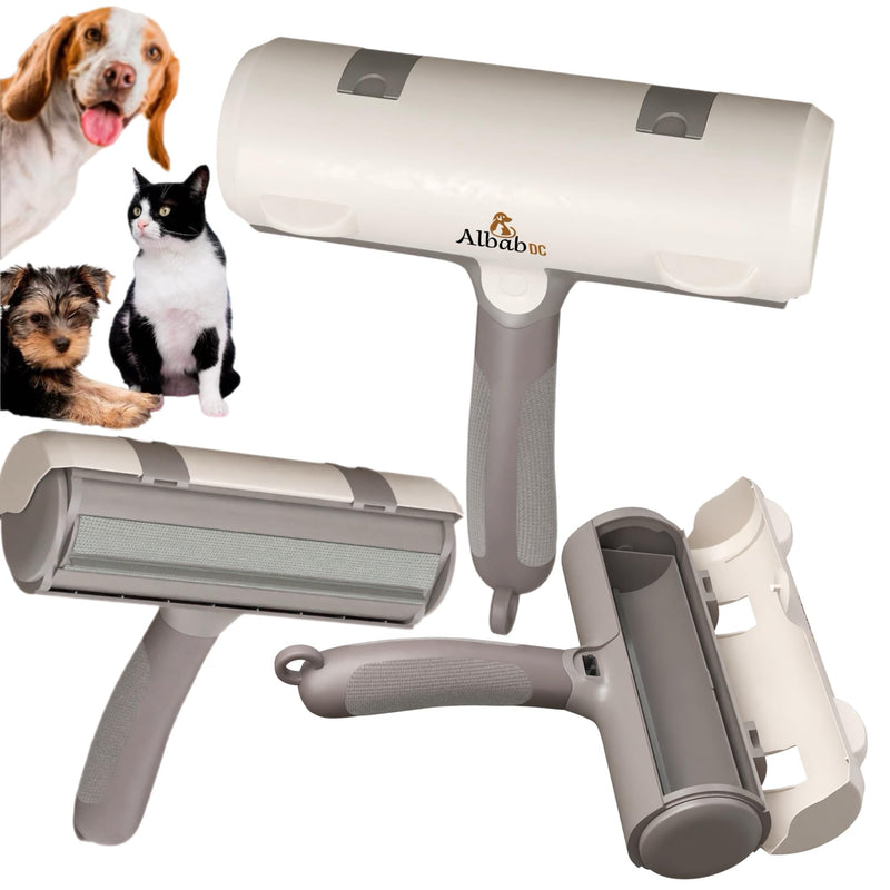 Pet Hair Remover – Reusable Lint Roller – Clean Couch, Furniture, Clothes, Carpet, Bed. Cat Hair Remover Dog Hair Remover Fur Removal Tool No Sticky Tape or Adhesive Needed. (White Grey) White Grey - PawsPlanet Australia