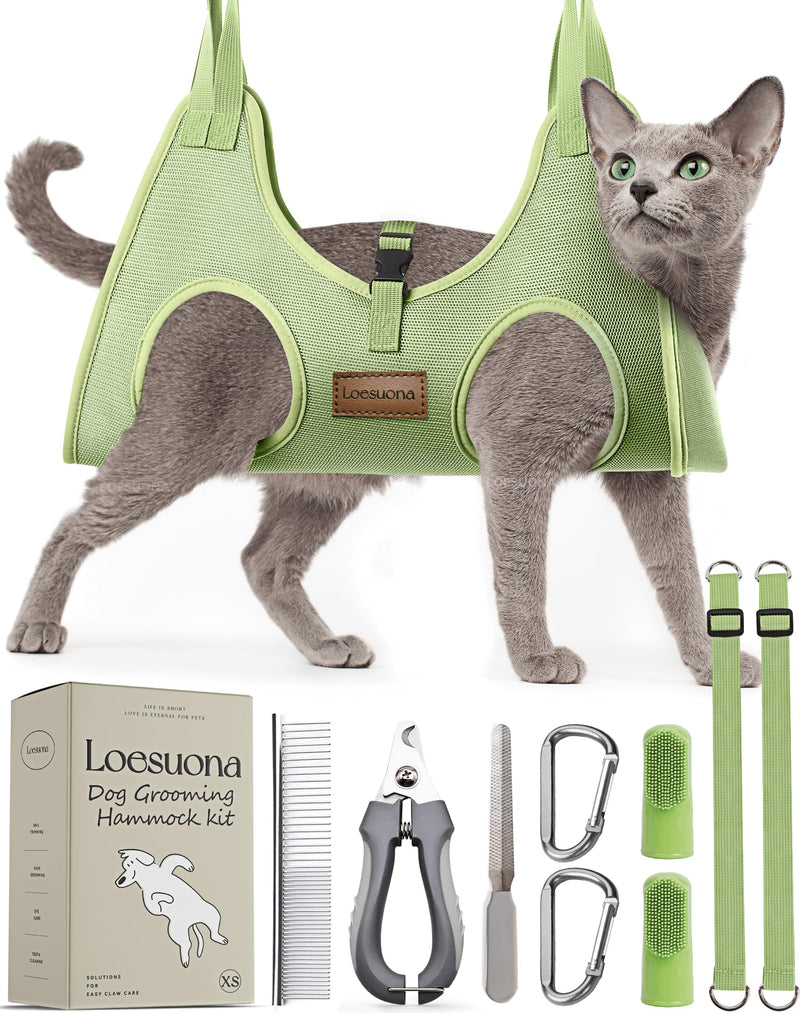 Dog Grooming Hammock – for Dogs Cat Grooming Hammock,Dog Sling for Nail Trimming with Dog Nail Clippers for Small Dogs,Dog Hammock for Nail Trim,Dog Hanging Harness for Nail Trimming XS ( Legs Distance :3.3-9" / Max W：20lb ) - PawsPlanet Australia