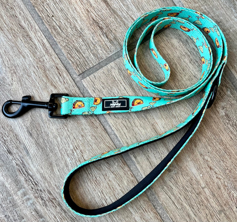 Tacos & Margaritas Dog Leash- Large, Green - PawsPlanet Australia