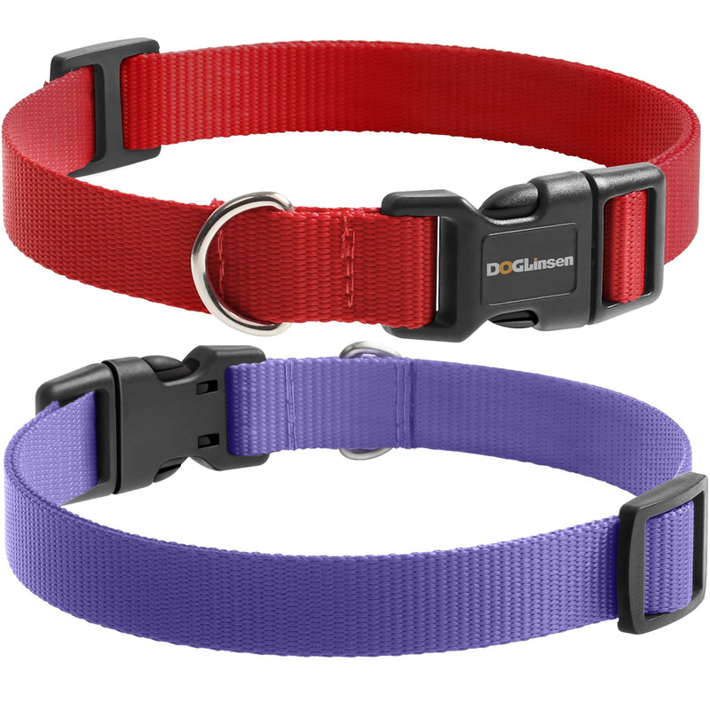 Shock Collar Replacement Strap, Replacement Collar for Bark Collar, Dog Training Collar Replacement Strap, Durable & Adjustable Dog Collar for Small Medium Large Dogs - Red & Purple - PawsPlanet Australia