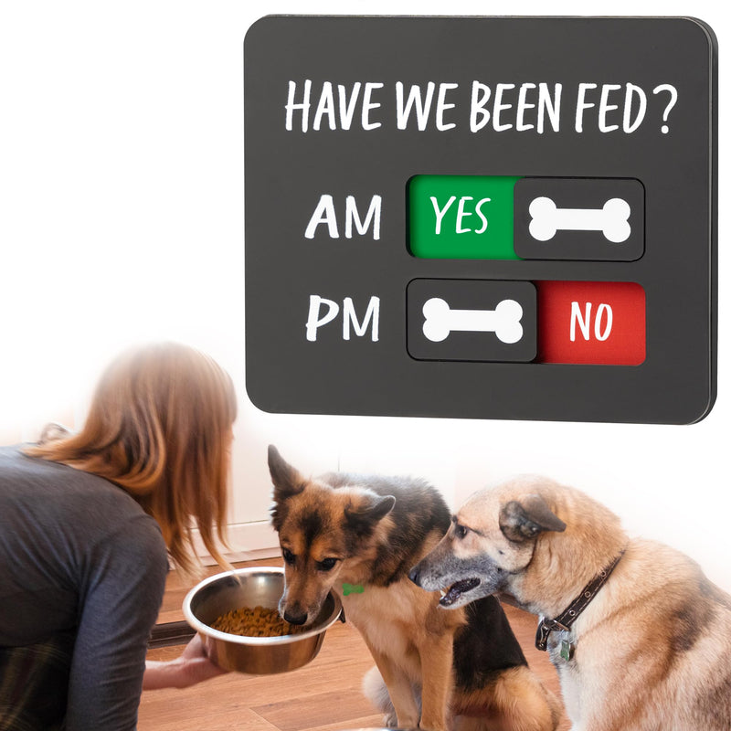 Dog Feeding Reminder - Magnetic Dog Feeding Chart with Have We Been Fed AM/PM Tracker, Dog Fed Sign with Pet Tracker, Dog Feeding Magnets for Fridge, Prevent Overfeeding Modern - PawsPlanet Australia