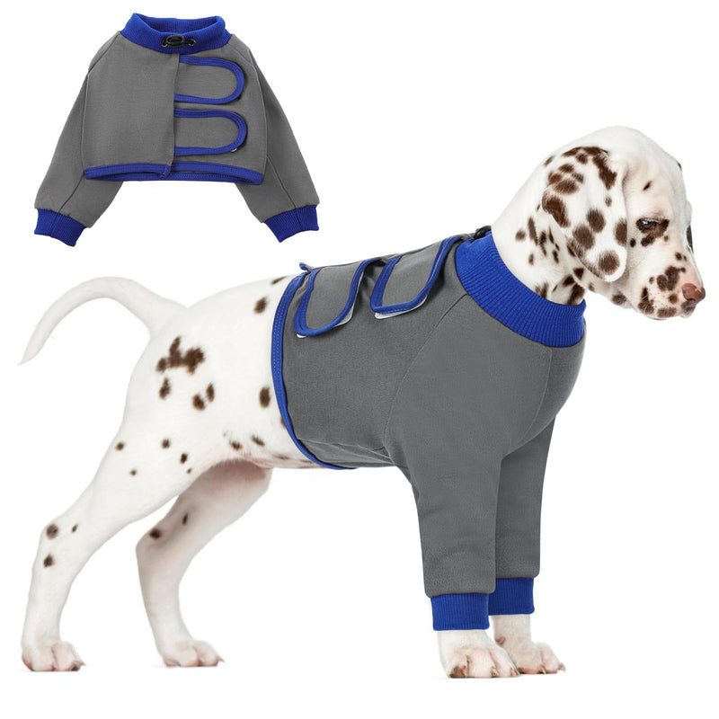 AOFITEE Dog Surgery Recovery Suit, Breathable Dog Front Recovery Sleeve Right Left Leg, Prevent Licking Dog Elbow Brace Protactor for Male Female Dogs, Dog Sleeves for Joint Pain Dog Cone Alternative Small Grey - PawsPlanet Australia