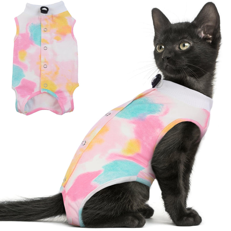 PUMYPOREITY Cat Recovery Suit, Cat Surgery Recovery Suit Female, Cat Spay Recovery Suit, Alternative to Cone of Shame, Cat Surgical Recovery Suit for Skin Diseases and Abdominal Wound, Pink, S Small - PawsPlanet Australia