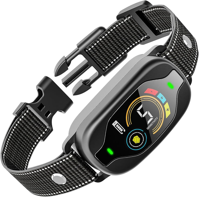 Bark Collar Dog,Smart Collar for Dog Training,Collar with 5 Adjustable Sensitivity Beep Vibration Shock,Dog Bark Collar for Large Medium Small Dogs - PawsPlanet Australia