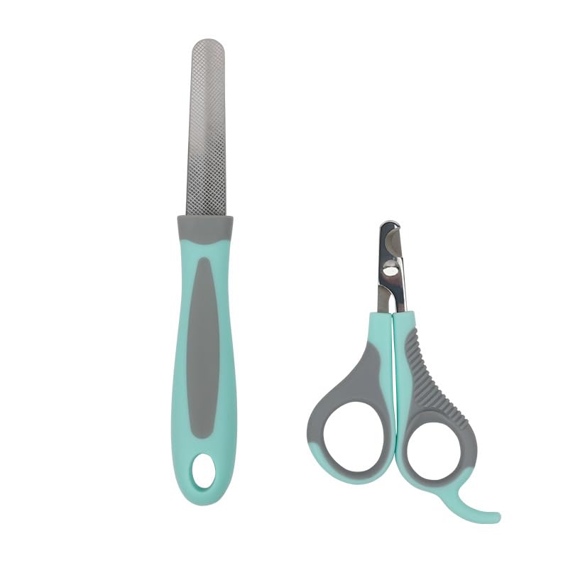Pet Nail Clippers, Small Animal Toenail Trimmer Kit, Multiple Sizes, Light Green and Silver - PawsPlanet Australia