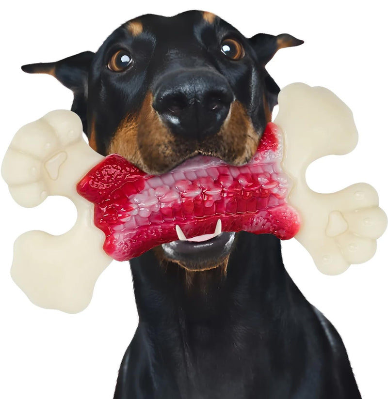 Dog Toys for Aggressive Chewers, Dog Toys for Large Dogs, Indestructible Dog Bones for Aggressive Chewers, Tough and Durable Dog Chew Toy, Real Bacon & Beef Flavors - PawsPlanet Australia