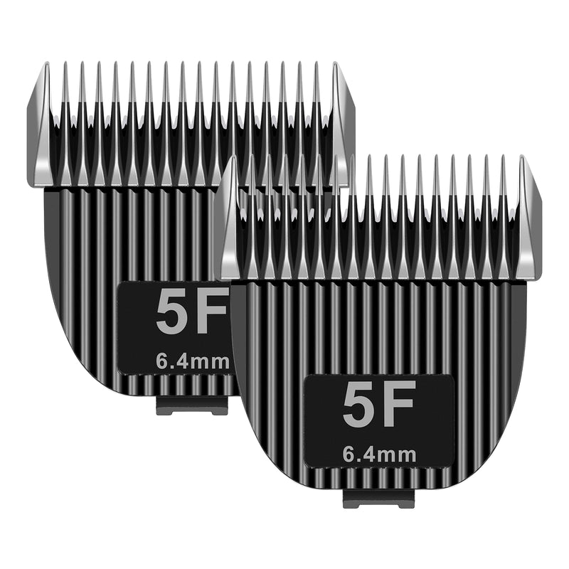 2 Pack Dog Grooming Replacement Blades Compatible with ONEISALL Dog Low Noise Dog Clipper & Dog Hair Vacuum clipper,Made of Stainless Steel Pet Clipper Blade (Size 5F 1/4”(6.3mm)) Size 5F 1/4”(6.3mm) - PawsPlanet Australia