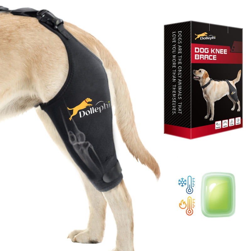 Dog Knee Brace for Torn ACL Hind Leg, Hot/Cold Compress for Patella Dislocation or Osteoarthritis, Cruciate Ligament Injuries, for Medium & Large Dogs(Left Leg,XL) Left Leg XL - PawsPlanet Australia