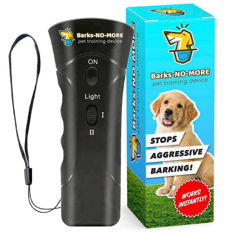 Barks No More Dog Training Device & Bark Deterrent - Stop Barking Without Hurting Your Pet - Just Point & Press!, Black - PawsPlanet Australia