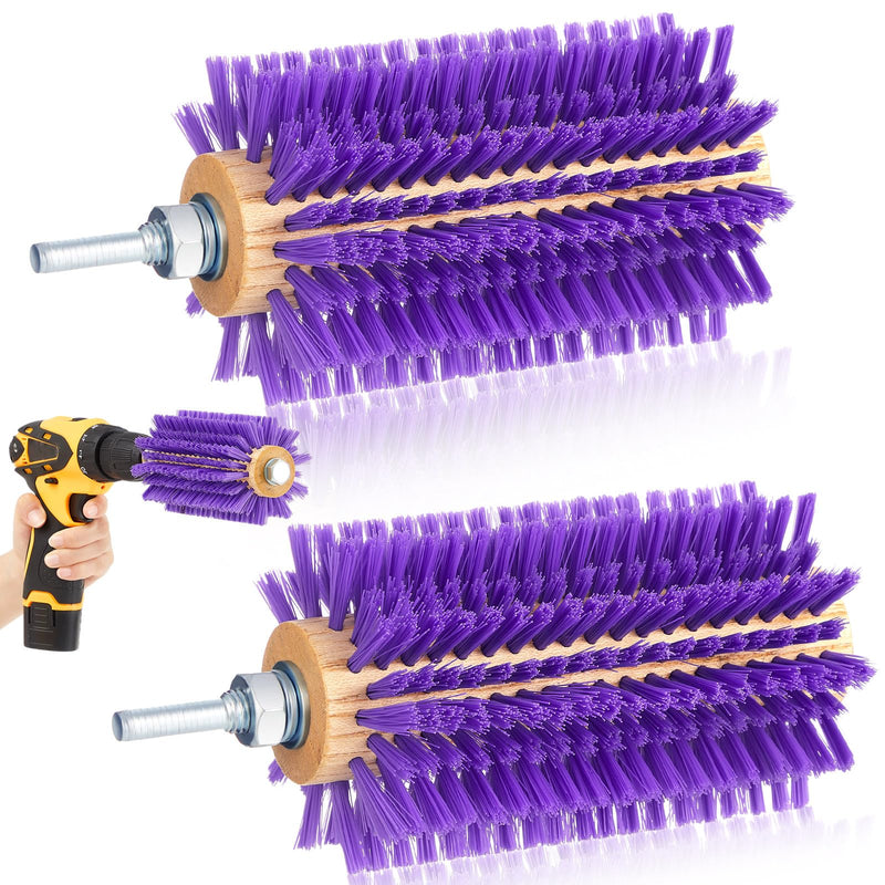 2 Pcs 5.35 inches Livestock Mini Drill Scratch Brush Purple Brush Grooming Kit Suitable for Cattle, Cows, Horses, Sheep and Pigs 5.35 Inch - PawsPlanet Australia