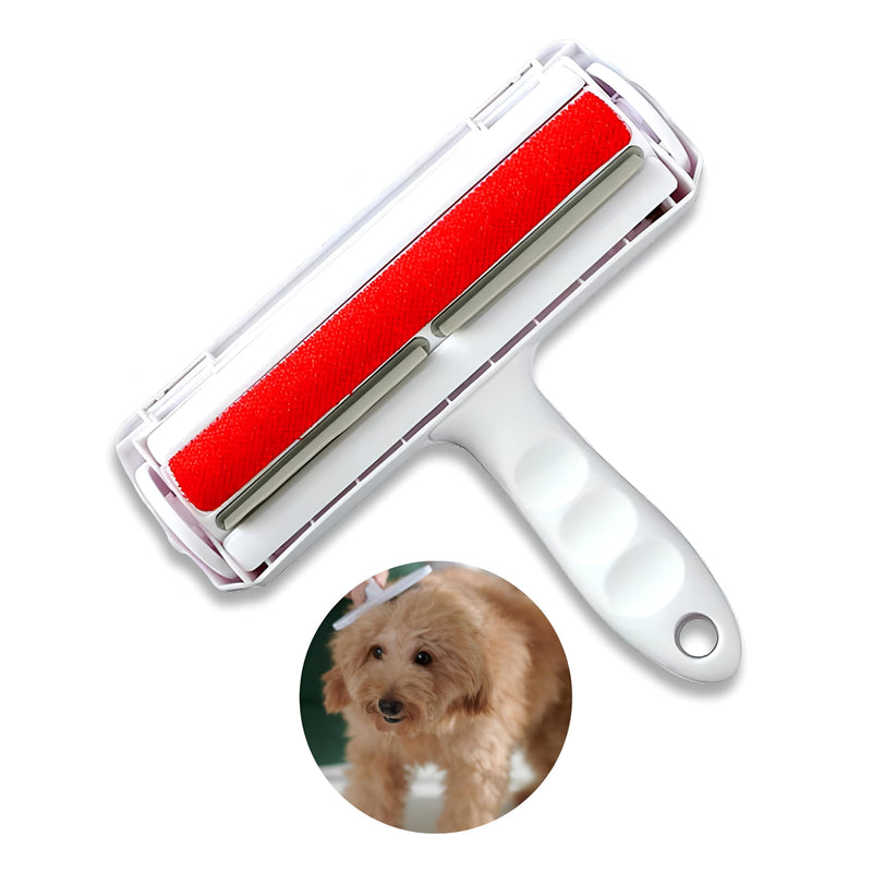 Portable Pet Hair Remover | Reusable Lint Roller for Cat and Dog | Hair Remover for Furniture, Couch, Carpet, Clothing, Seat and Bedding (Red) Standard Red - PawsPlanet Australia